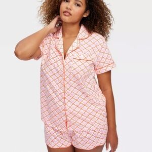 Roller Rabbit x Target Geo Hearts Shorty Pajama Set - Size M - NEW w/tags